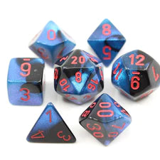 Chessex - Mini 7 Piece - Gemini - Black-Starlight/Red