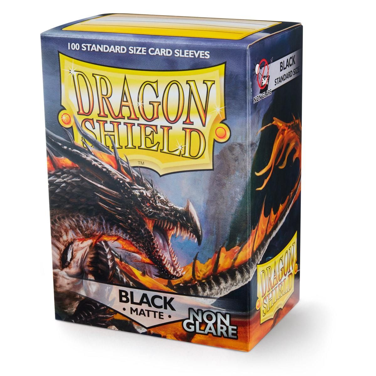 Dragon Shield: Standard 100ct Sleeves - Black (Non-Glare Matte)