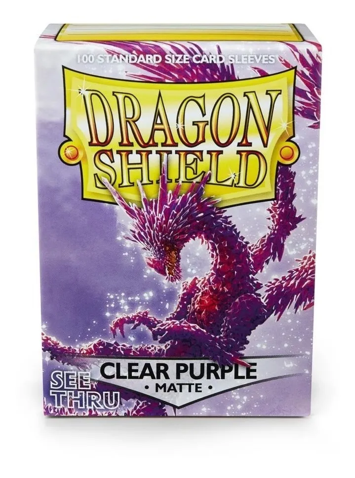 Dragon Shield: Standard 100ct Sleeves - Clear Purple (Matte)