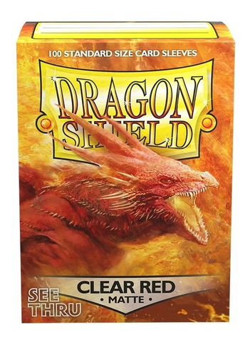Dragon Shield: Standard 100ct Sleeves - Clear Red (Matte)