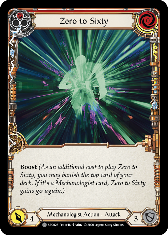Zero to Sixty (Red) [U-ARC026] (Arcane Rising Unlimited)  Unlimited Rainbow Foil