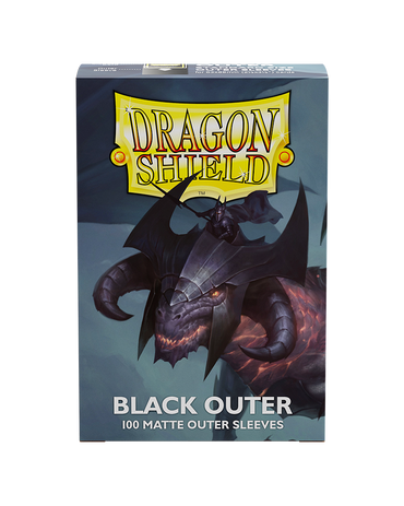 Dragon Shield: 100ct Outer Sleeves - Matte Black (Standard)