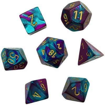 Chessex - Mini 7 Piece - Gemini - Purple-Teal/Gold