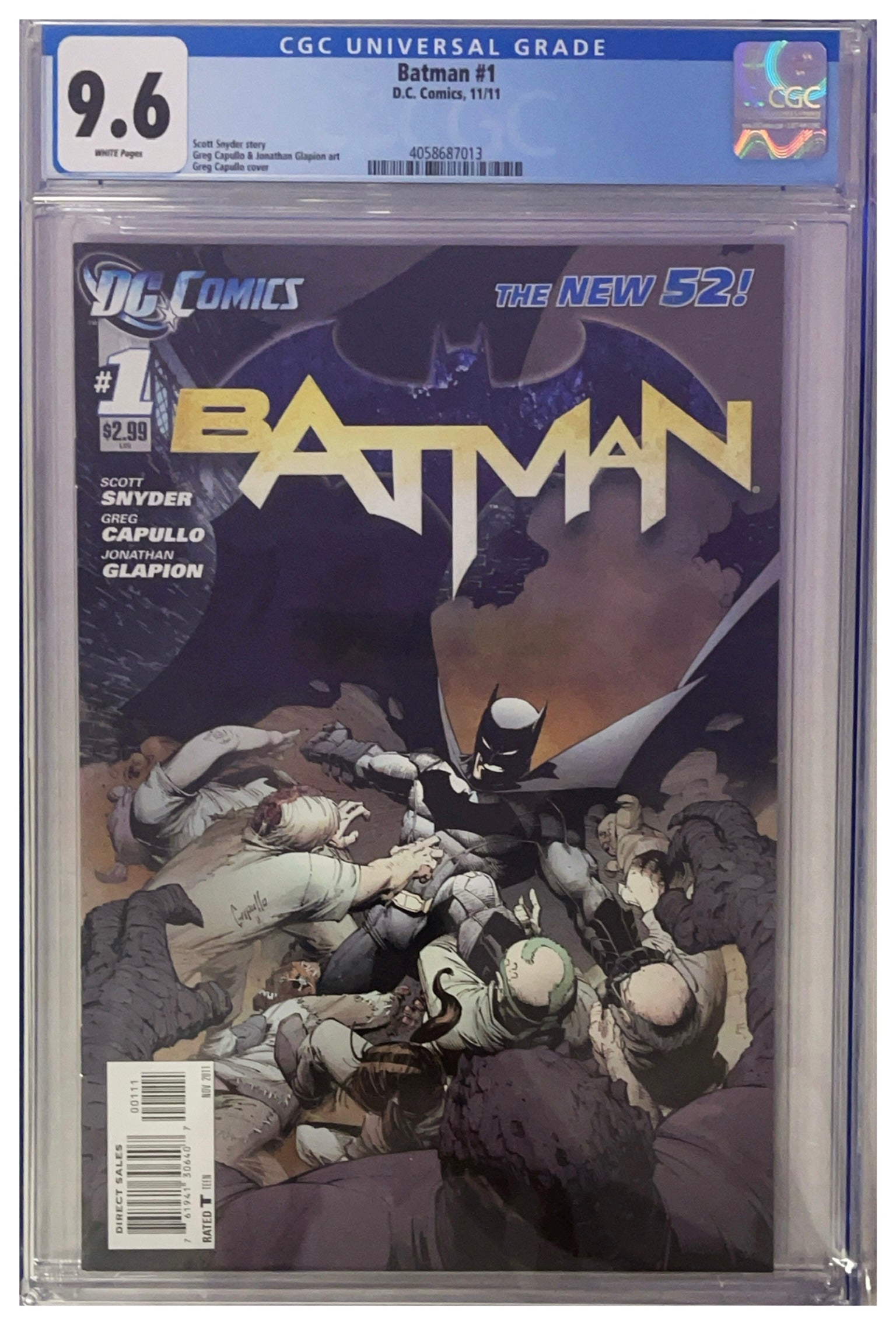 Cgc Comic - Batman #1 New 52 Graded 9.6