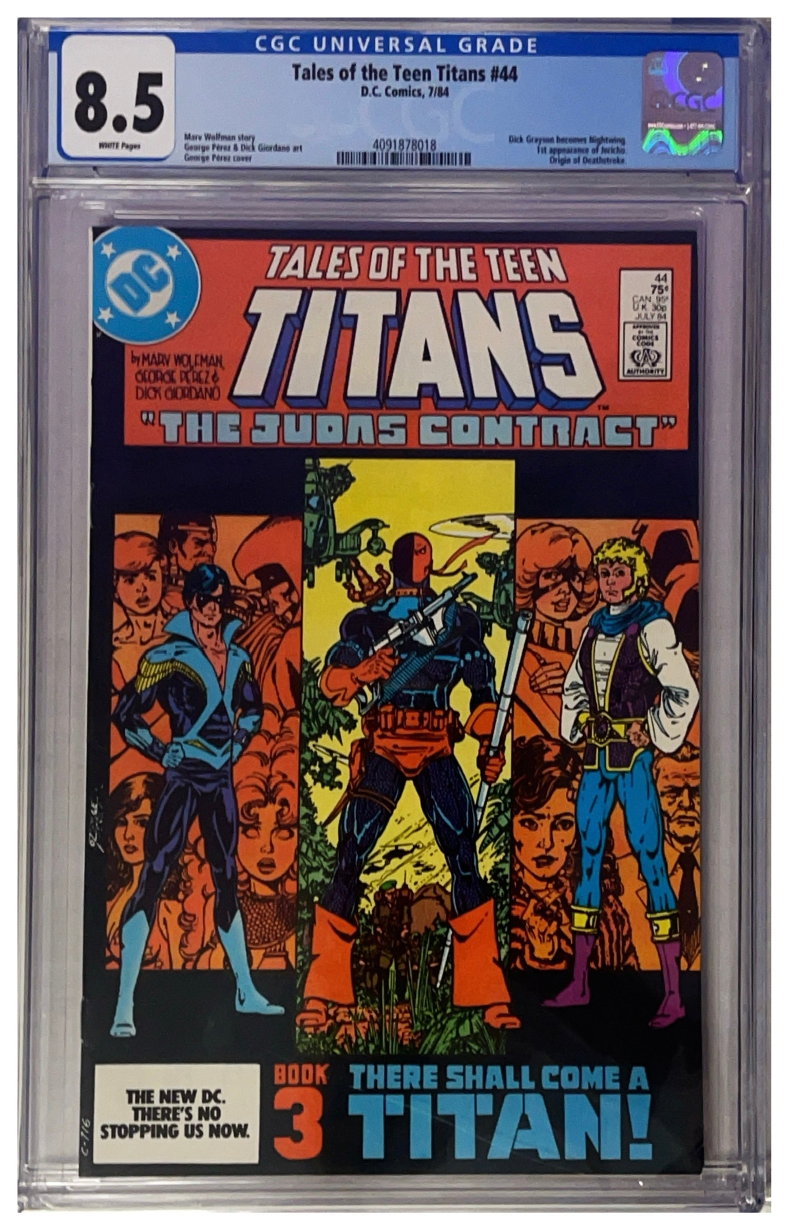 Cgc Comic - Tale of Teen Titans #44 Graded 8.5