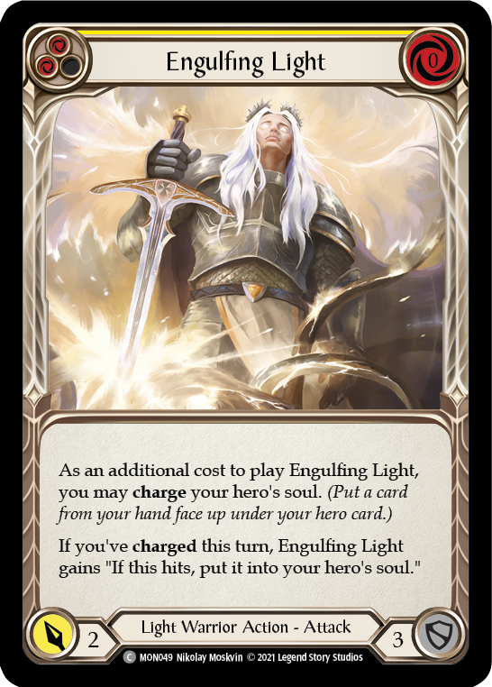 Engulfing Light (Yellow) [MON049-RF] (Monarch)  1st Edition Rainbow Foil