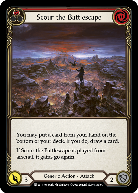 Scour the Battlescape (Red) [U-WTR194] (Welcome to Rathe Unlimited)  Unlimited Rainbow Foil