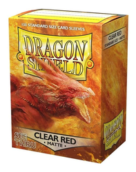 Dragon Shield: Standard 100ct Sleeves - Clear Red (Matte)