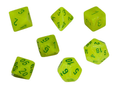 Chessex - 7 Piece - Vortex Electric Yellow/Green