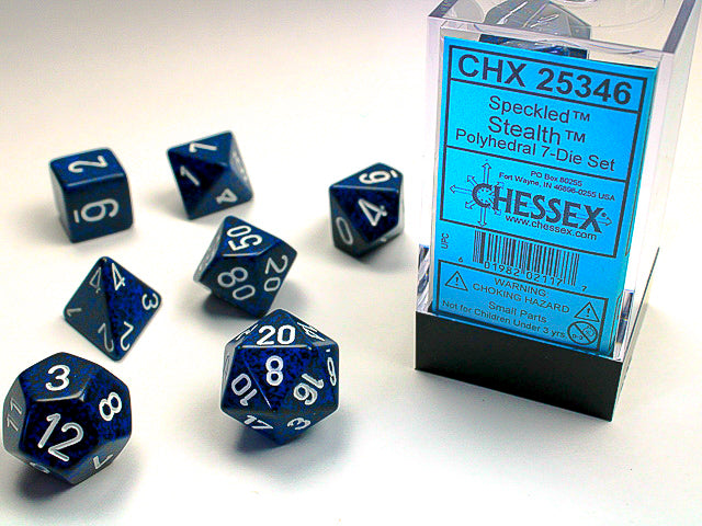 Chessex - 7 Piece - Speckled Stealth