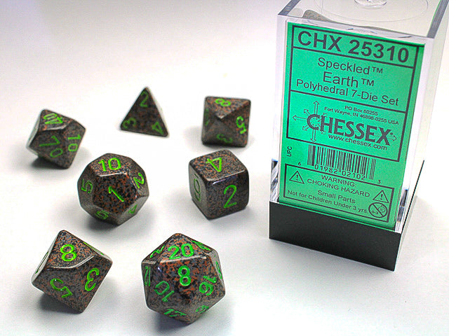 Chessex - 7 Piece - Speckled Earth