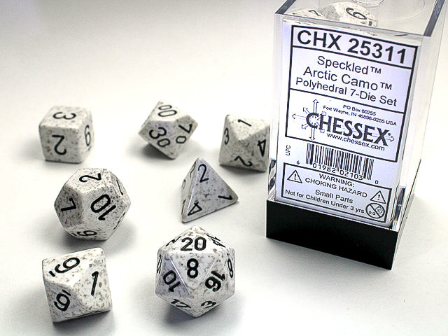 Chessex - 7 Piece - Speckled Artic Camo