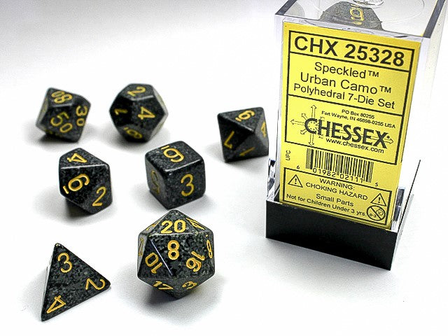 Chessex - 7 Piece - Speckled Urban Camo