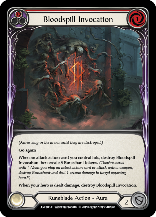 Bloodspill Invocation (Red) [ARC106-C] (Arcane Rising)  1st Edition Normal