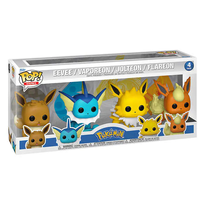 Pop Games Eevee / Vaporeon / Jolteon / Flareon 4-Pack
