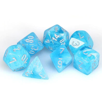Chessex - Mini 7 Piece - Luminary - Sky/Silver