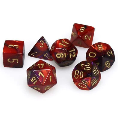 Chessex - Mini 7 Piece - Gemini - Purple-Red/Gold