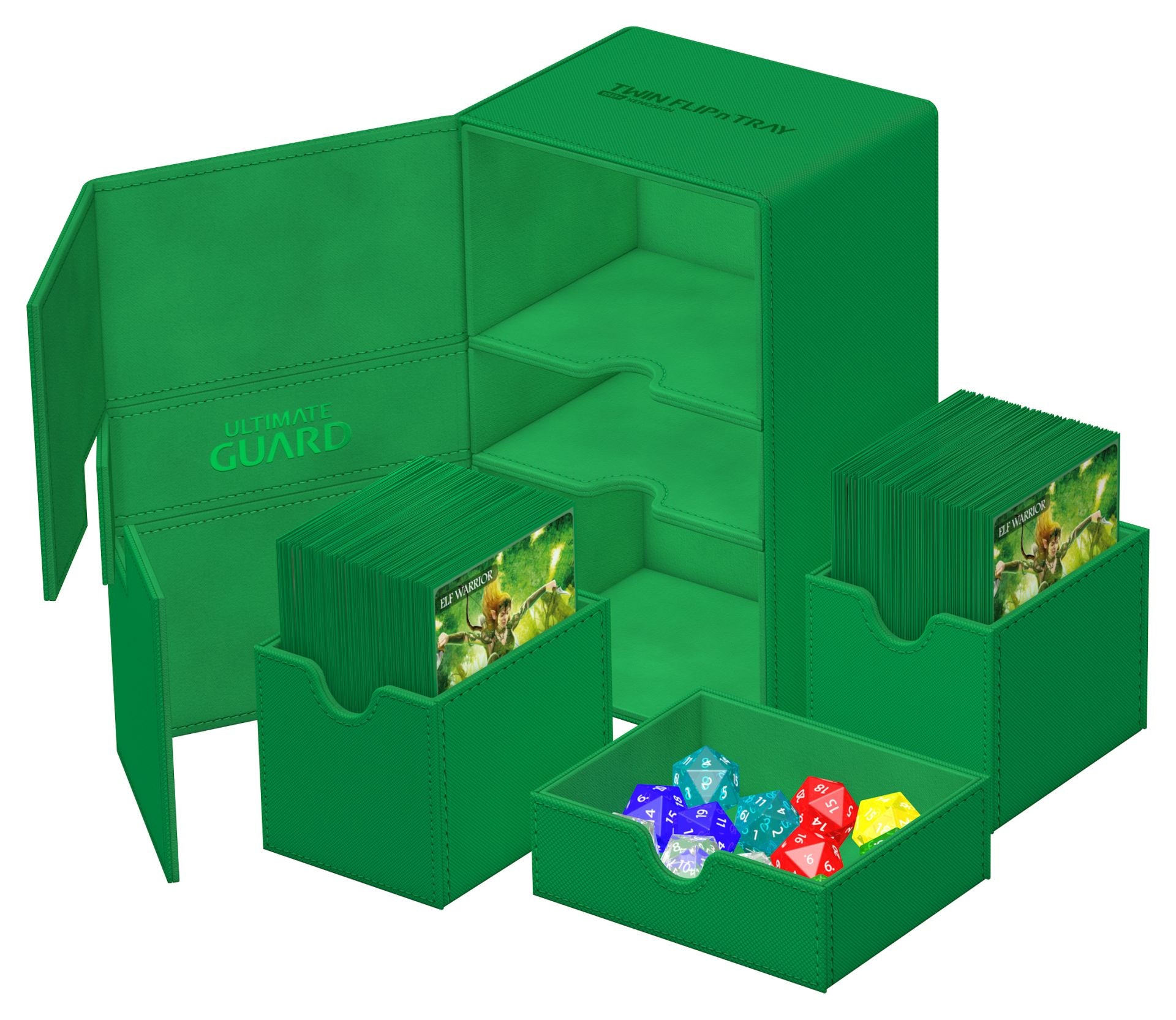 Ultimate Guard - Twin Flip’N’Tray Xenoskin 160+ Green
